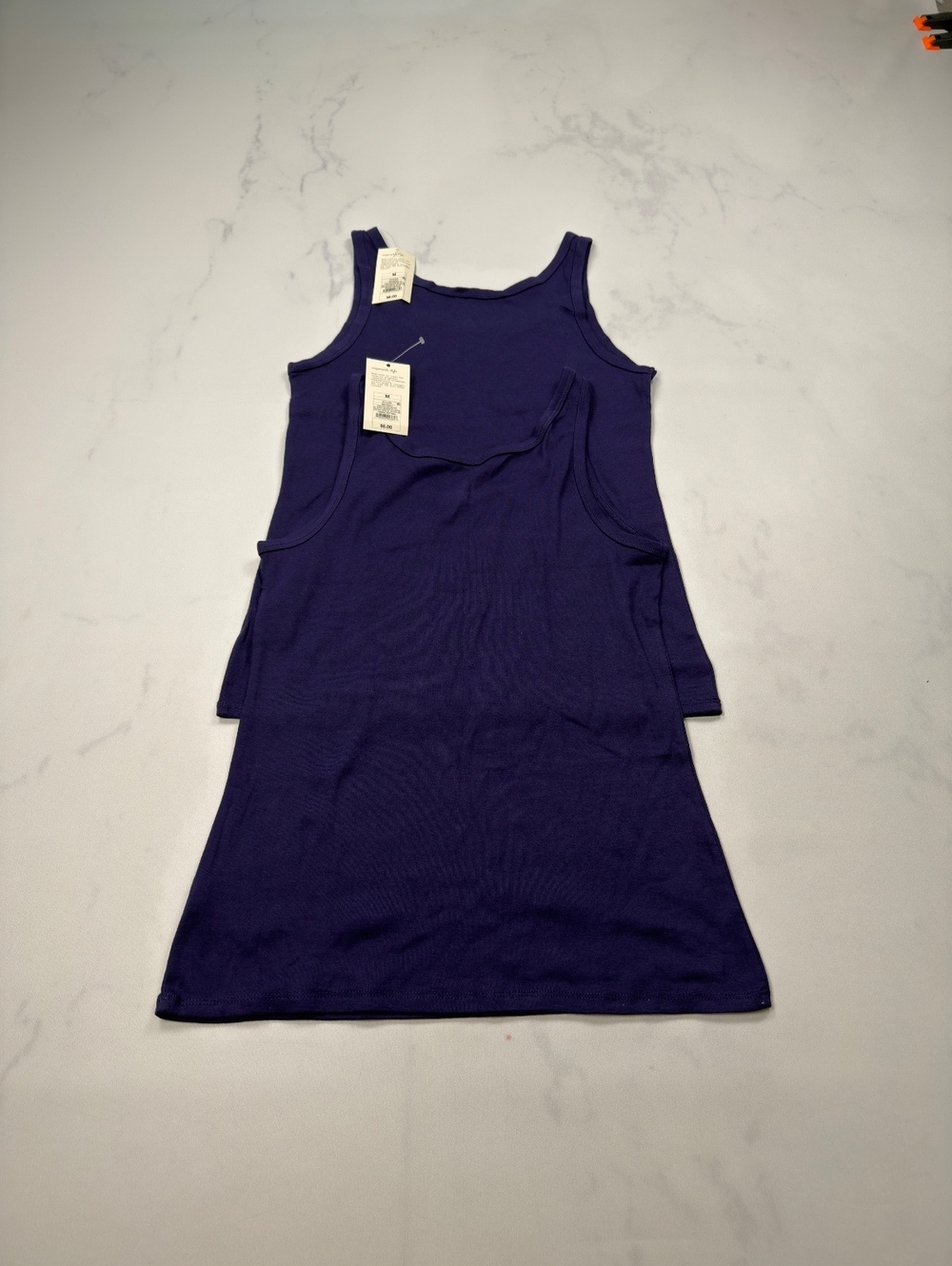 A New Day Tank Top Purple Scoop Neck Layering Basics Lot of 2 - Womens M NWT - Picture 3 of 6